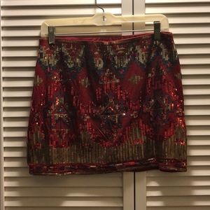 Sequin mini skirt